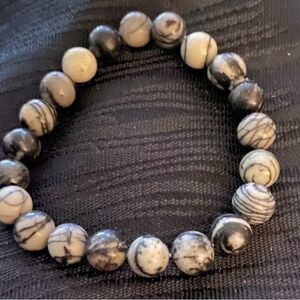 Black Picasso Natural Stone Bracelet.
